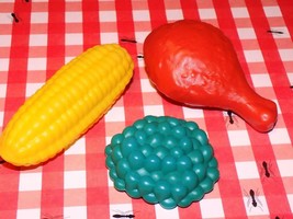 Chicken Leg Corn on cob peas in a pod dinner play food childrens pretend Lot D - £3.15 GBP