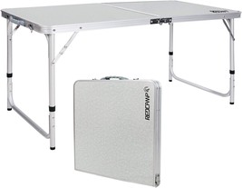Redcamp Aluminum Camping Table 4 Foot, Portable Folding Table Adjustable... - £65.03 GBP