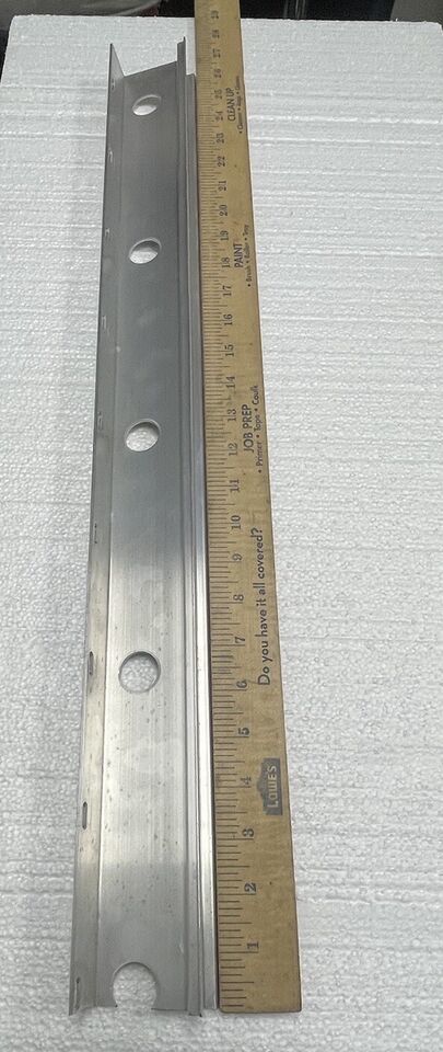 J-Shape DIN Rail Slotted Aluminum 26IN Long , 1.4IN Sliding Distance. - $12.59