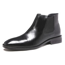 ZSAUAN British Business Style Men Ankle Boots Chelsea Men Pointed Toe Fa... - £58.44 GBP