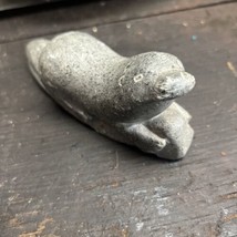 A Wolf Original Soapstone Seal Sculpture Handmade In Canada - £17.98 GBP