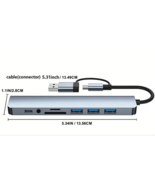 8-in-1 USB-C Hub Dock with USB 3.0, USB 2.0 &amp; SD/TF Card Reader - $6.76