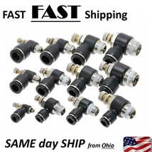 New Air Flow Speed Control Valve Connector Tube Hose Pneumatic Push In F... - £8.32 GBP+