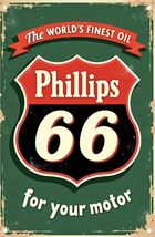 Phillips 66 Retro Vintage Gas Gasoline Oil Tin Sign 8x12 inches Station uph - $34.84 CAD