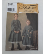 Simplicity 4737 Historic Costumes Civil War Growth Dress Size 3, 4, 5, 6... - £24.21 GBP