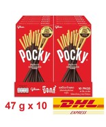10 x Glico Pocky Chocolate Flavor Japanese Biscuit Stick New Fomula 47g - £35.79 GBP
