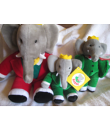 Gund Babar elephants, one large two small, 1988 &amp; 1991, plush - $45.00