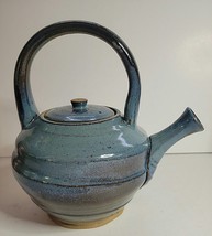 CERAMIC BLUE TEA POT image 2