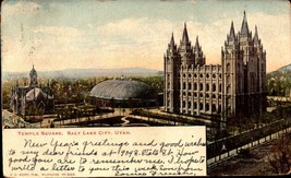 Rare Udb 1904 Postcard Mormon Temple Square Salt Lake City Utah Original BK42 - £6.32 GBP