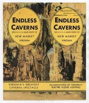 Endless Caverns Brochure &amp; Scenic Route Map Shenandoah Valley Virginia 1940&#39;s - £22.86 GBP