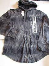 Hollister California Men&#39;s Sz Large Grey Black Tie Die Pullover Hoodie Logo - £19.29 GBP