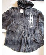 Hollister California Men&#39;s Sz Large Grey Black Tie Die Pullover Hoodie Logo - $33.78 CAD