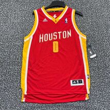 Houston Rockets Brooks #0 Jersey Shirt Youth Large 14-16 Red Adidas New L - $2,228.12 MXN