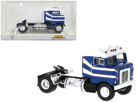 1950 Kenworth Bullnose Truck Tractor Blue w White Top Stripes 1/87 HO Scale Mode - £32.20 GBP