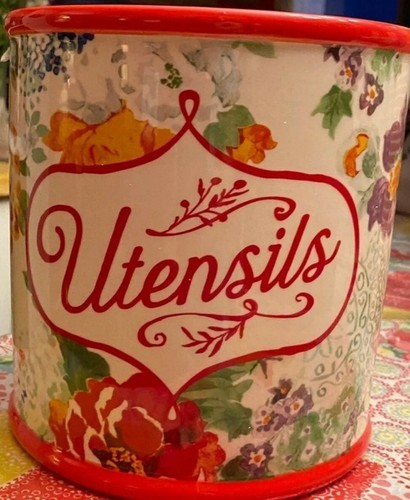 The Pioneer Woman ~ Multicolored Floral Pattern ~ Stoneware Utensils Crock Item image 8