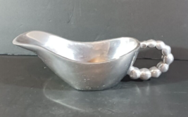 GRAVY SAUCE BOAT BEADED HANDLE Artimino 10 OZ Polished Aluminum 8.5” x 3... - $317.26 MXN