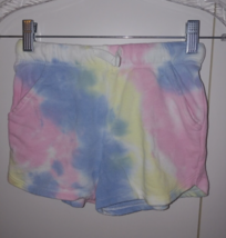 COTTON-ON KIDS GIRL&#39;S KNIT SHORTS-7-TIE DYE LOOK-COTTON/POLY-WORN ONCE - $7.69
