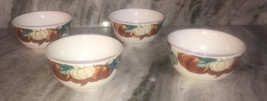 BOWL SET Of 4 Thanksgiving Fall Autumn ROYAL NORFOLK CEREAL/SOUP Micro S... - £40.27 GBP