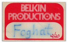 Foghat Concert Backstage Pass February 20 1978 Richfield Ohio - £26.79 GBP