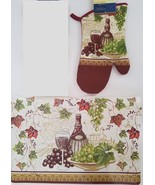 Kitchen Linen &amp; Placemats Wine Wicker Theme, Select: Oven Mitt or Placemat - $6.52+