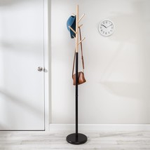 Honey-Can-Do Modern Freestanding Coat Tree Stand With Round Base,, 09527 Natural - £32.73 GBP