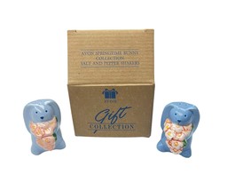 Avon Springtime Bunny Collection Ceramic Salt and Pepper Shakers Vintage New - £12.02 GBP