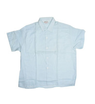 Vintage California Sanforized Short Sleeve Shirt Mens L Light Blue Loop ... - £38.10 GBP