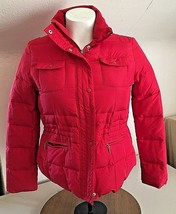 W Tag Kenneth Cole Reaction Red Nylon Down &amp; Feather Filled Jacket Coat Size XL - £59.02 GBP