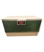 Vintage Coleman 1975 Green Metal Plastic Ice Chest Camping Cooler 21.5&quot;x... - £62.80 GBP