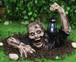 Ebros Zombie Crawling Out Of Grave Solar LED Lantern Figurine Dead Risin... - $89.99