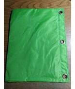 3 Ring Zippered Solid Binder Zip Case Pencil Pouch Green 10&quot; x 7&quot; Pen &amp; ... - $1.25
