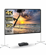 Camping Projection Screen 80 inch 4K Movie Screen for Home - €124,16 EUR