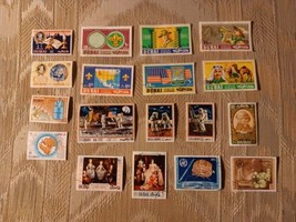 Lot Of 18 Dubai Cancelled Postage Stamps Vintage Collection VTG Sets UAE... - $19.79