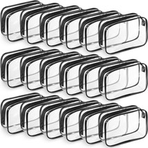 18 Pack Clear Makeup Bags Clear Cosmetic Bag PVC Plastic Zippered Pouches Portab - £38.67 GBP