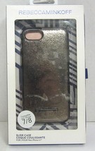 Rebecca MINKOFF Slide Case For iPhone 8 and 7 Cracked Leather Anthracite - $8.79