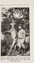 1939 Magazine Photo Deer Hunter &amp; Buck Hanging near DeLand,Florida - £7.79 GBP
