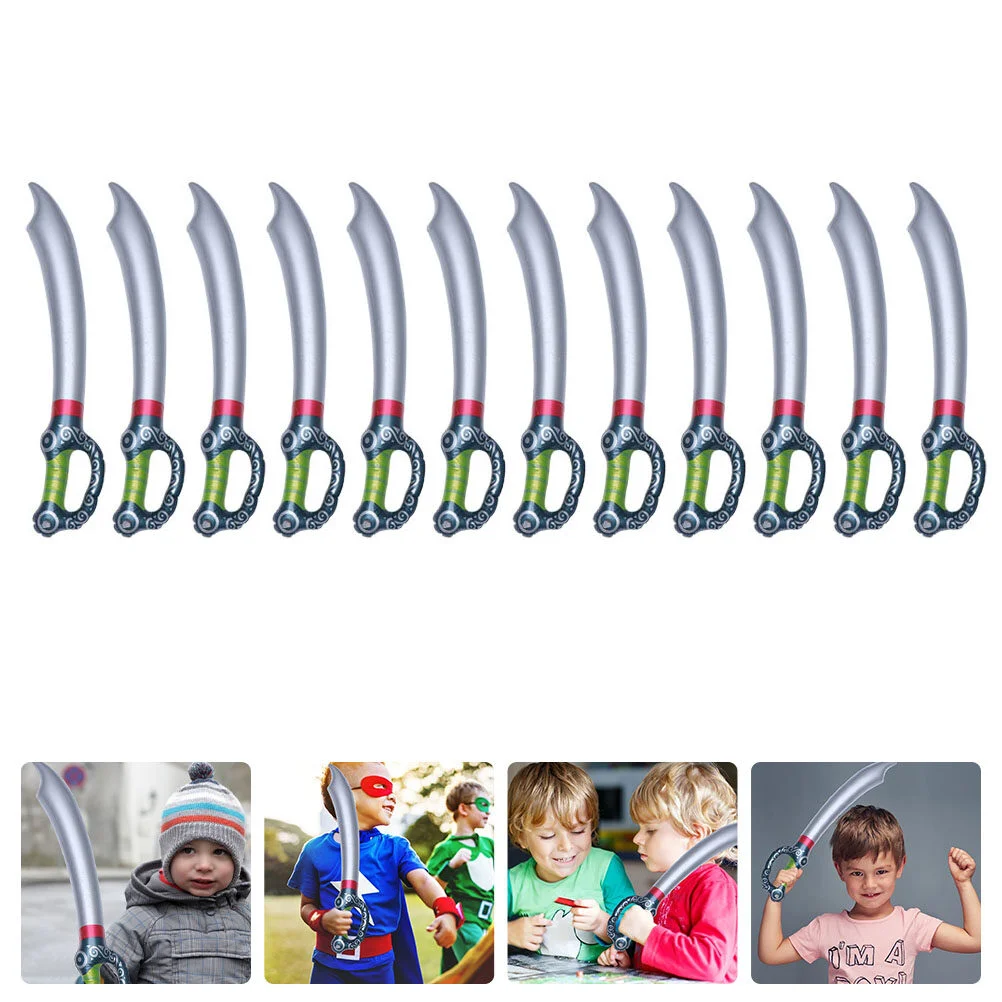 12 Pcs Hammer Pirate Inflatable Plaything Sword PVC Kids Children Clothes Role - £16.98 GBP
