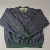 Fairway Sport Mens Blue &amp; Green Long Sleeve Pullover Windbreaker Plaid J... - €17,78 EUR