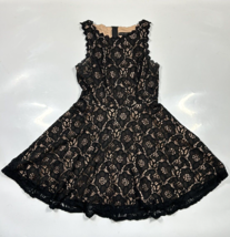 City Studio Womens Dress Size 7 Black Lace Sleeveless Zip Lined Party - £14.02 GBP