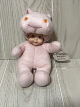 Madame Alexander Playtime Peekaboo Babies doll in pink hippo plush costu... - $9.89