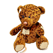 Vintage Brown Plush Bear Patches Get Well Stuffed Animal 13&quot; Lovey - £11.20 GBP