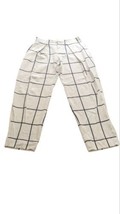 Chloé Crepe Straight Leg Fluid Trousers Maxi Check Lo­gan Rawl­ings EU 4... - £69.91 GBP