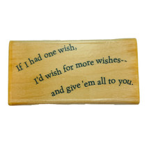 If I Had One Wish, I&#39;d Wish For... Boyds Collection Uptown Rubber Stamp ... - $6.87