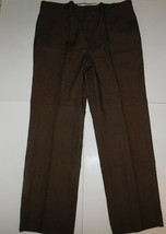Haggar Presstige Brown Dress Pants 42x32 Brand New - £31.42 GBP