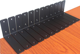 4 Pack - L 6&quot; X H 4&quot; X W1.5&quot;, 5Mm Thick Black L Shelf Bracket, Iron Shelf Bracke - £15.05 GBP