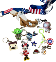 Lot collection Disney Star Wars Marvel pins and keychains - $24.25