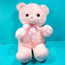 Aurora Baby Girl Teddy Bear Pink Plush Stuffed Animal Large 18&quot; Lovey Soft  - £19.43 GBP