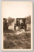 US Military Young Soldiers With Cannon Artillery Weapon Real Photo Postcard C45 - £14.24 GBP