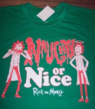 Rick And Morty Naughty Or Nice Christmas Holiday T-Shirt Mens 2XL Xxl New w/ Tag - £15.82 GBP