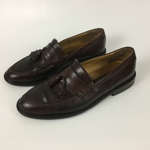 Johnston &amp; Murphy Mens Loafers Size 9.5 Brown Tassels Dress Shoes Made i... - £18.11 GBP